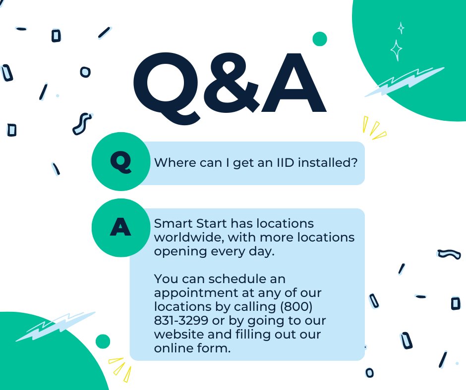 SmartStartUSA's tweet image. Wondering where to get an Ignition Interlock Device installed? Smart Start has over 2,000 locations nationwide! Visit our website to find a location near you, or fill out our online form to get started:
ow.ly/M3Eu50OGfGi
#smartstartinc #ignitioninterlock #IID
