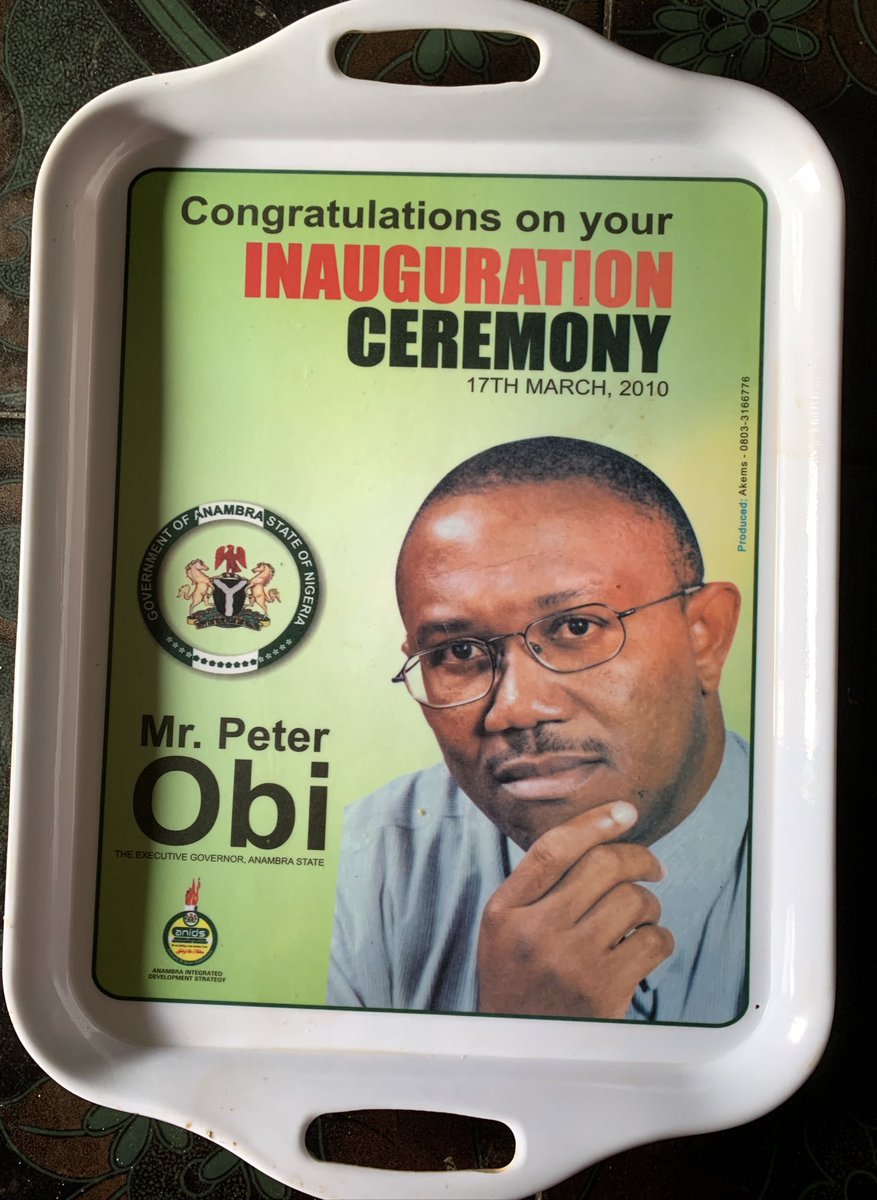 Saw this tray in my father’s house, my president governorship inauguration 2010😍😍😍😍
My mum sabi keep things sha