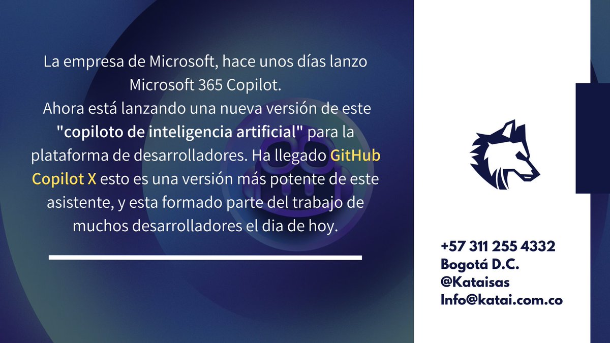 !CopilotX, codificación más rápida y sencilla! <a href="/kataiSAS/">KATAI - CRECIMIENTOPYME365</a>
