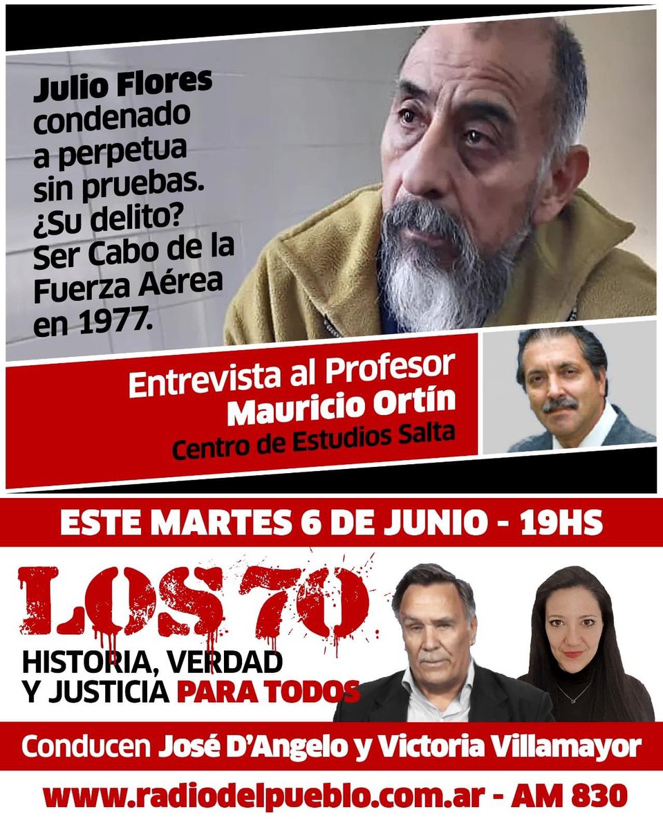 Hoy a las 19hs por radiodelpueblo.com.ar