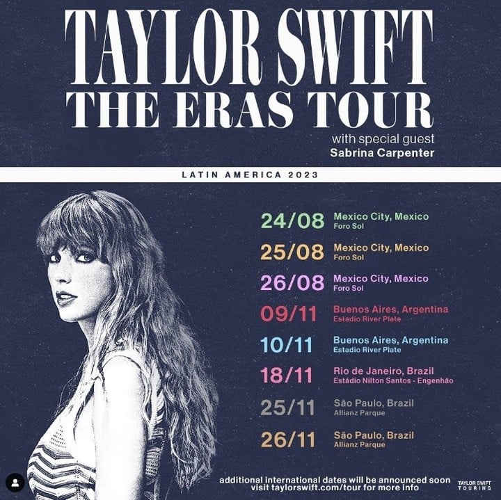 PFF. LOCURA DE SORTEO 🤯

Estoy sorteando entrada para Taylor Swift en River para el 9/11 platea Sívori alta.

Requisitos para participar:
✅ Seguir está cuenta
✅ Dar RT

🗓️ El 26/6(🤪) estare dando el ganador 🏆

Suerte 🍀