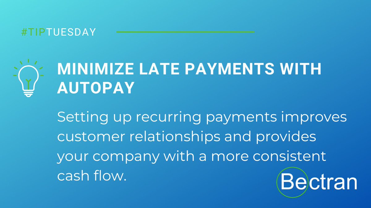 Bectran's tweet image. Are late payments impacting your business? Bectran can help! Our advanced credit management software automates workflows, reduces risk and accelerates collections. Take control of your cash flow today: bit.ly/3WN75pH 

#CreditManagement #CollectionsManagement #CashFlow