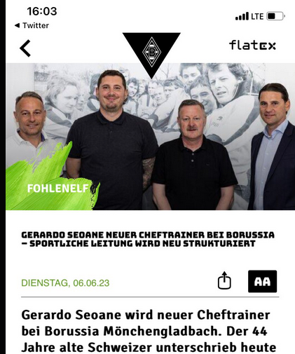 Denyo80's tweet photo. @IBehnisch auf dem Foto sieht es eher so aus, als ob das Duo Schmadtke/Virkus vorgestellt wird und Seoane als Hausmeister am Rand steht. Guter Start! https://t.co/ypX9MIU8Av