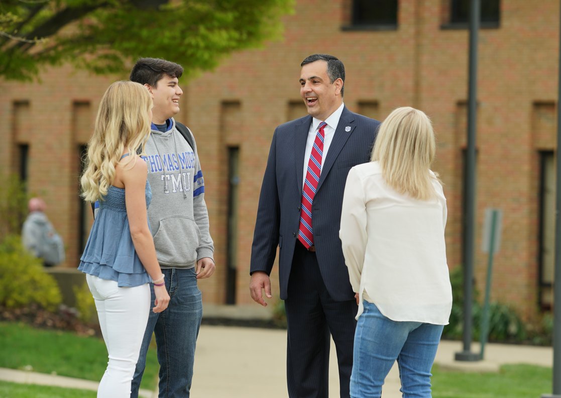 Celebrating 4 years on the job today as President of Thomas More University...Have a great day, Joseph L. Chillo! 💙#MakeItMore