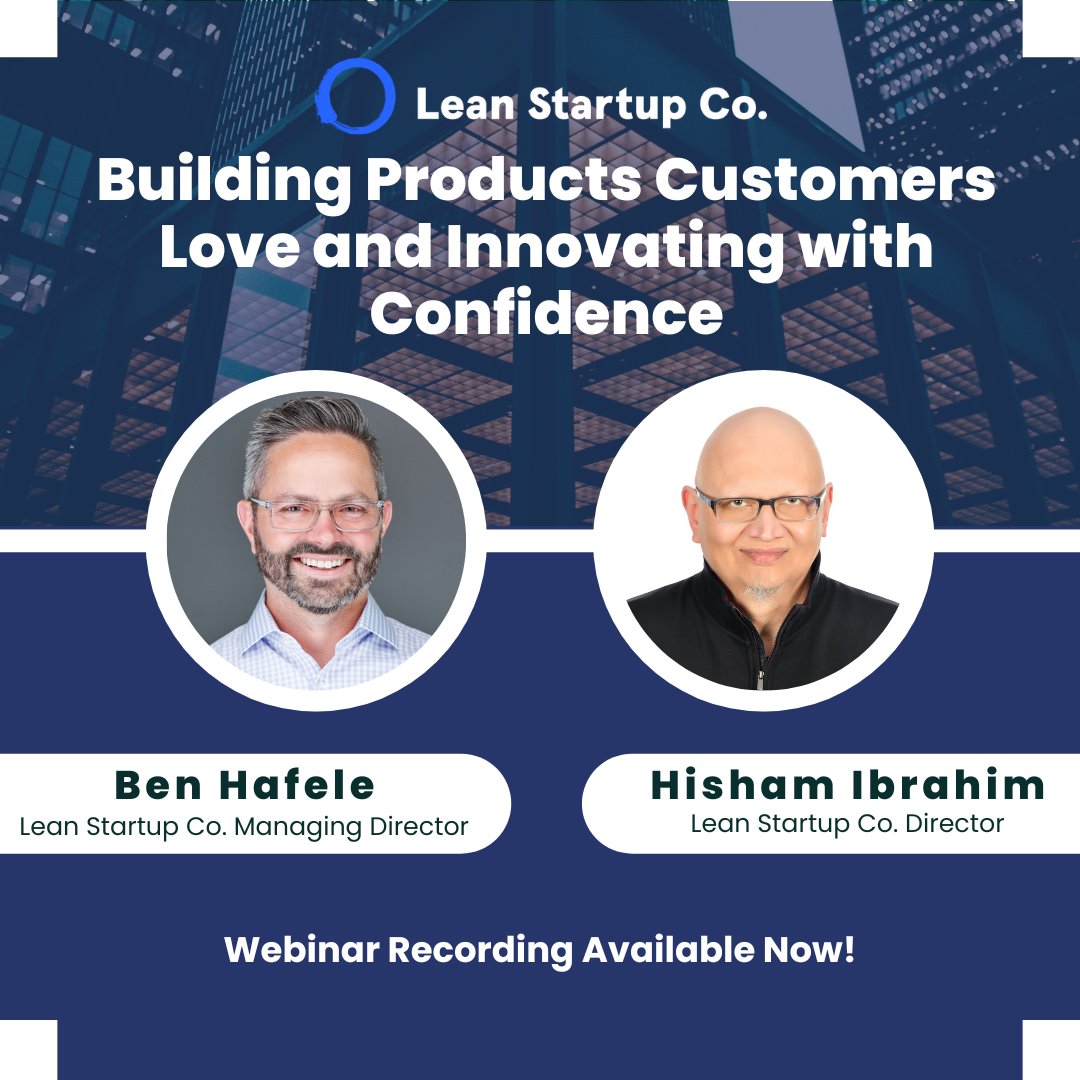 Watch our recorded Lean Startup Co. webinar “"Getting Started: Building Your Innovation System" presented by Ben Hafele and Hisham Ibrahim. Get it now at: hubs.la/Q01RMZSL0