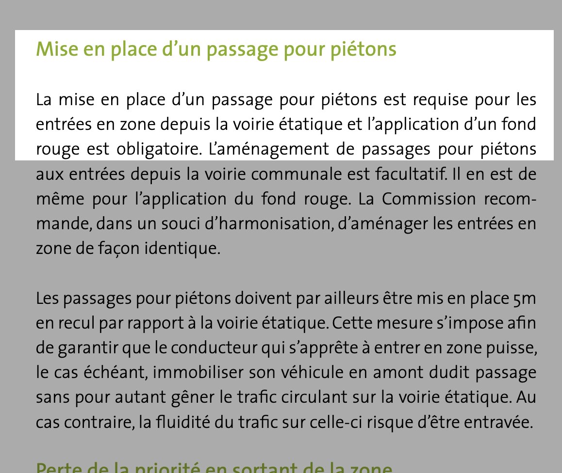 De Patrick Goldschmidt um <a href="/100komma7/">radio 100,7</a> : "Et géif awer keng Obligatioun ginn, datt iwwerhaapt een Zebrasträifen an  der Entrée vun enger 30er-Zone misst sinn, déi vun enger  Staatsstrooss ofbéit".

👀 D'Wourecht: