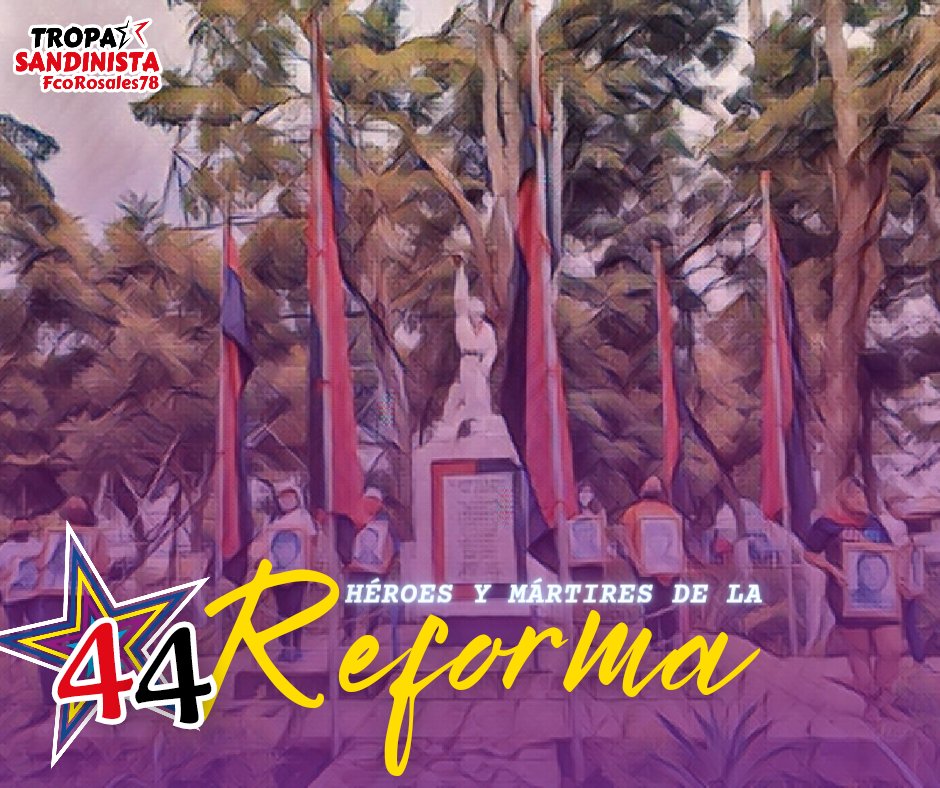 Hoy #6Junio conmemoramos el 44 Aniversario de los Héroes y Mártires de La Reforma, que marcó el Inicio de la Ofensiva Final en Masaya contra la dictadura Somocista. Vivan los Héroes y Mártires de la Revolución! #JunioEnVictorias @CamposAlv_5 @jbrisol @corpav_m @PatySandinista