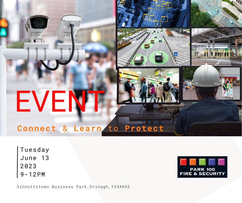 💥One week to go to our Connect and Learn to Protect Event💥

Network with like-minded businesses in Wexford and learn about the latest advancements in the field of fire safety and security.

Bring your business cards &amp; join us on the 13th for demos plus tea/coffee &amp; refreshments
