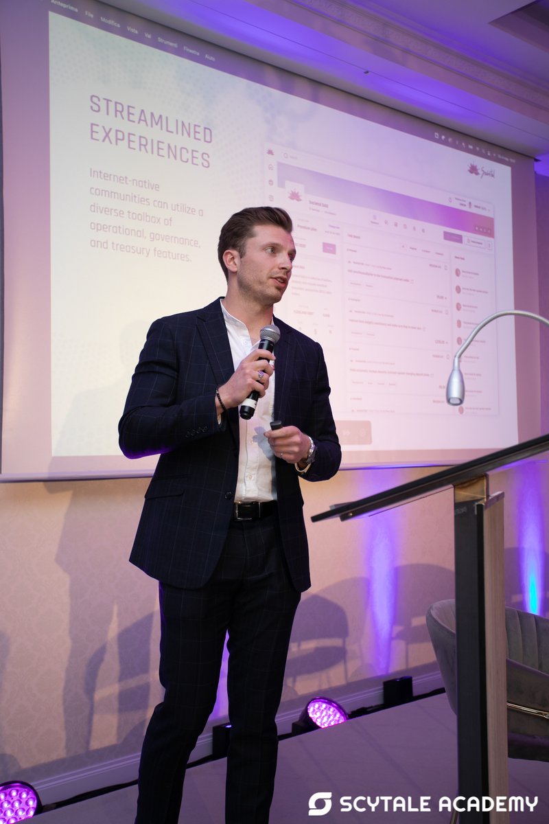 scytaledigital's tweet image. 1/ @societal_xyz is an EVM-compatible app chain designed for the creation and management of DAOs. Societal serves as a DAO tooling solution where you can organise, govern, and grow on-chain communities. #scytaleacademy #decentralizedlugano