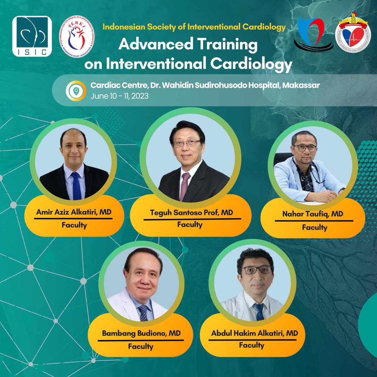 ISIC_Official's tweet photo. 📣 #ISIC presents the upcoming Advanced Training on #InterventionalCardiology in Makassar, June 10-11, 2023. Expert faculty will share essential advancements & invaluable insights. Let’s embark on a journey of continuous improvement! 💡 #CardioTwitter @uziyahya46 https://t.co/euOGF78Wam
