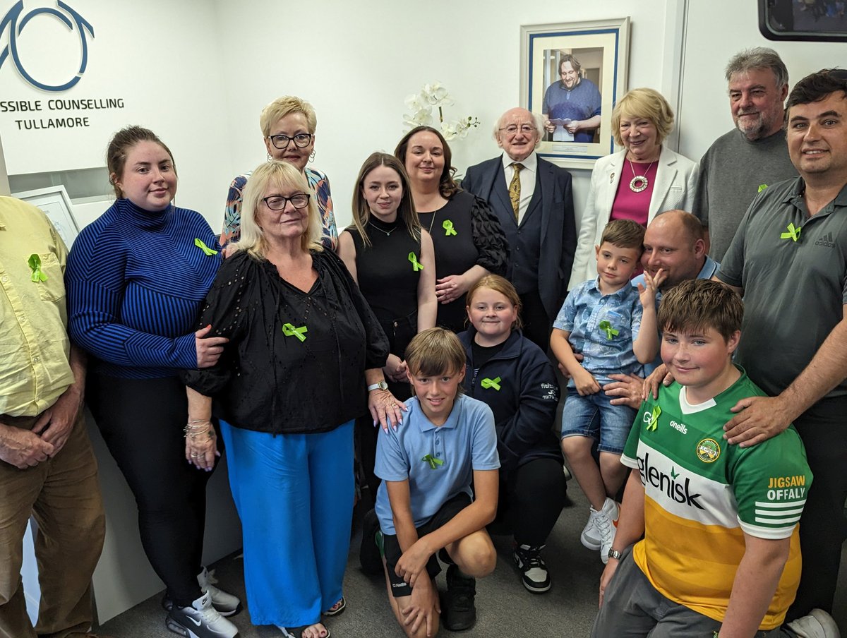 This afternoon, President and Sabina Higgins visited Accessible Counselling Tullamore