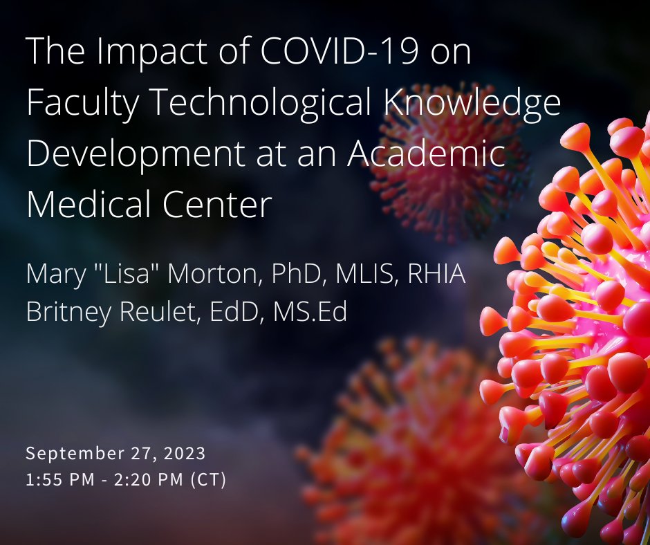 Participate in the upcoming Summit on Higher Education this fall, where you'll uncover the impact of the COVID-19 pandemic on allied health faculty's technological competency, while also exploring the challenges faced in student engagement.

Register: bit.ly/3VTfebK