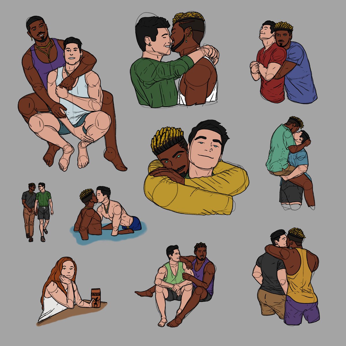 robertrob92's tweet photo. Here we have more cute moments for the boys including snuggles, carrying, walks, and steamy beach moments. I also am gonna start attempting some buzz cuts on Ty

#BeeWitched #oc #ocart #gaylove #gayart #pride #cutegaycouple https://t.co/ZIfdrBmoFm