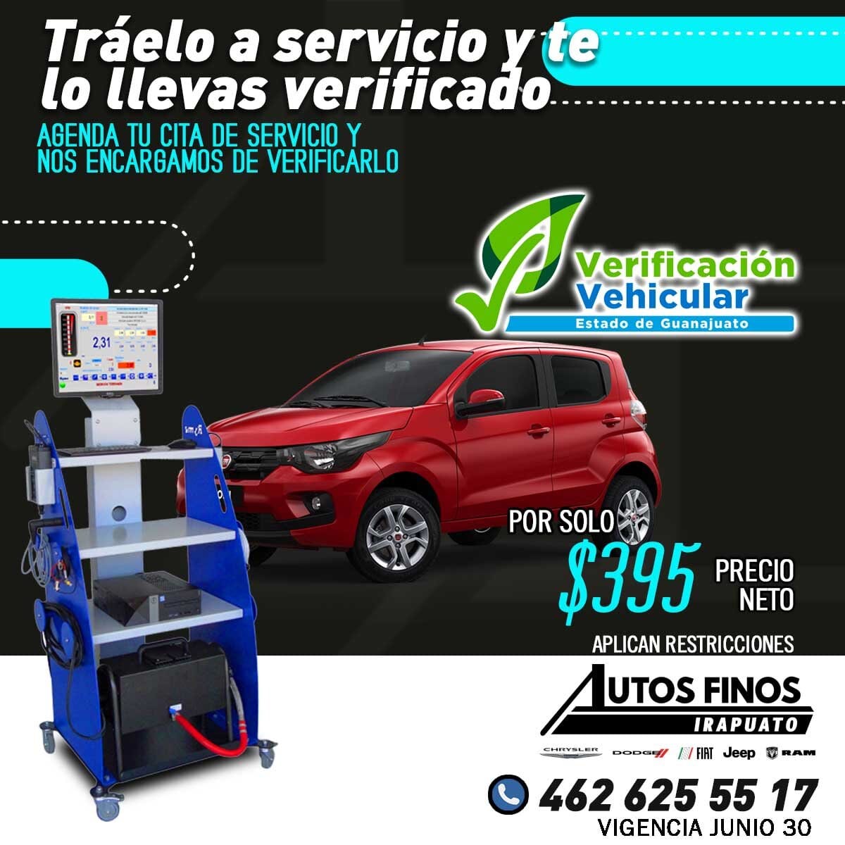 AutosIrapuato's tweet photo. ¿Ya le toca verificación a tu auto pero no tienes tiempo? 
¡Tráelo a servicio y te lo entregamos verificado!
📞Haz tu cita al 462-625-55-17 ext. 225 y 230
📍 Prol. Guerrero 1850 Col. Unidad Modelo IMSS
Lun a Vie de 8:00 am a 2:00 pm y de 4:00 a 7:00 pm Sáb de 8:00 am a 4:00 pm https://t.co/4iS4VqBF6R