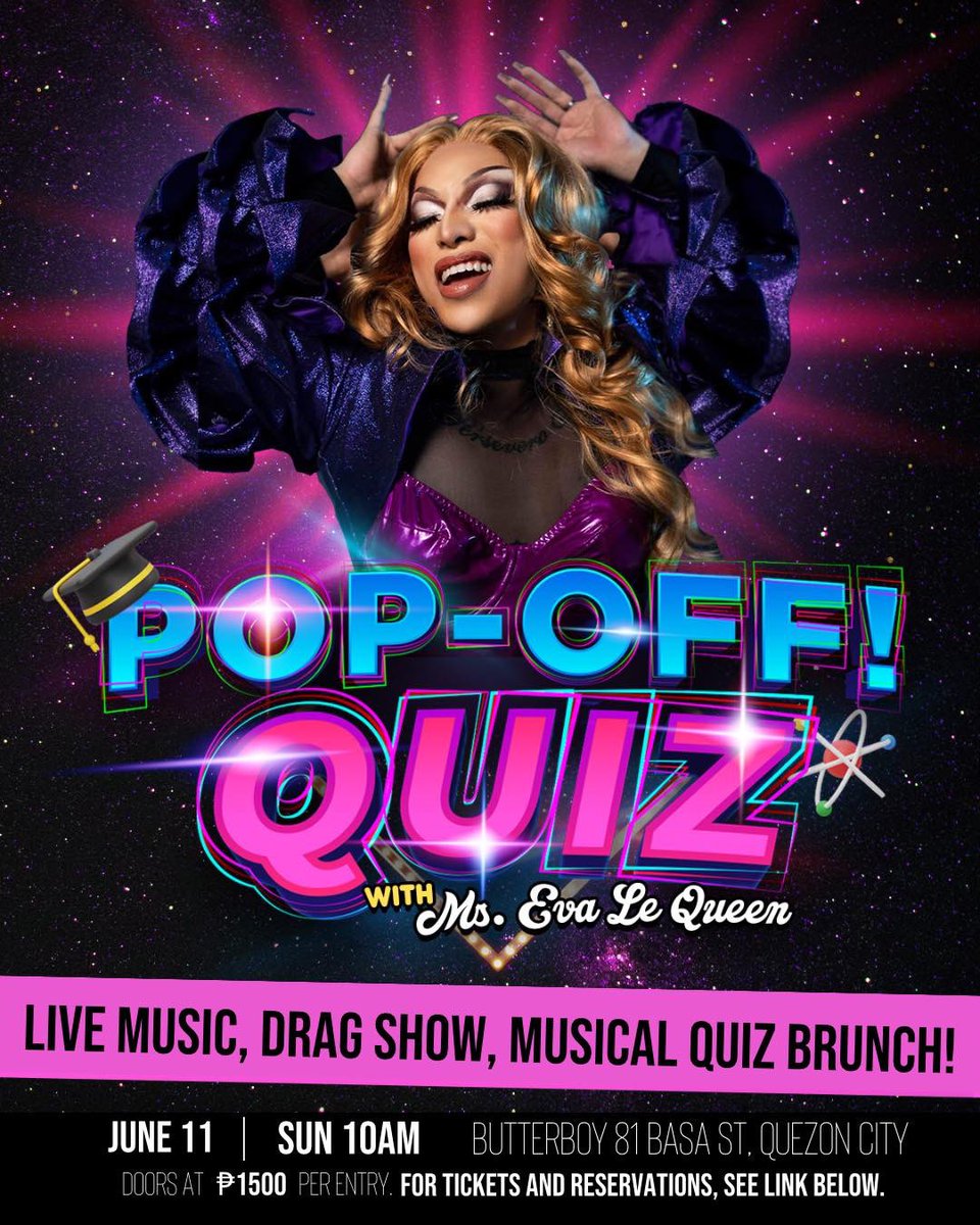 eva_lequeen's tweet photo. Are y’all ready to experience it again? Call your friends coz we’re back!! Category is PRIDE! 🌈🌈🌈
With 3 SURPRISE GUESTS! We have very limited slots at Butterboy
Get your tickets here https://t.co/6HtbxTvVmT https://t.co/slbFOLrtqb