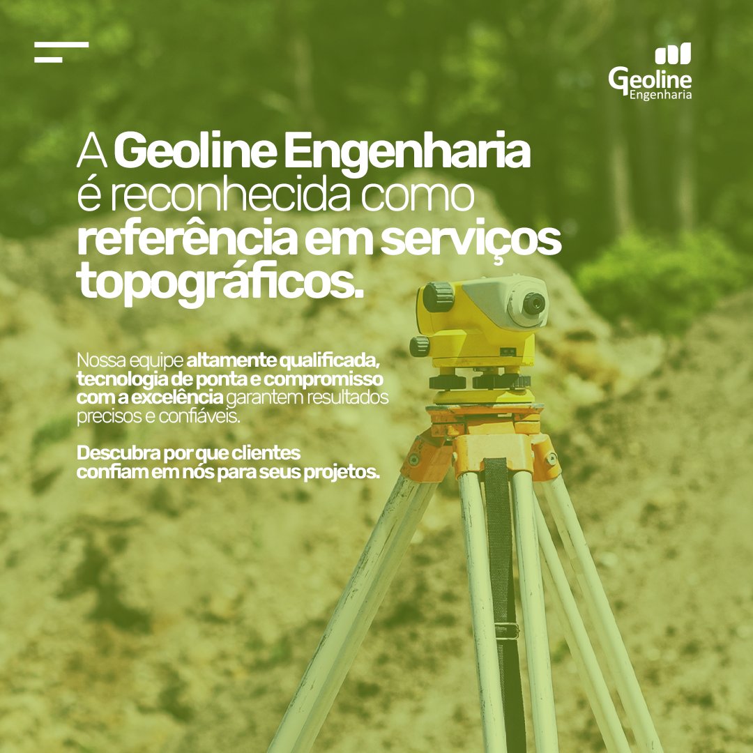geolineoficial's tweet photo. Descubra como a Geoline Engenharia pode oferecer soluções precisas em topografia para seus projetos! Nossa equipe altamente qualificada e equipamentos de última geração garantem resultados de excelência.
☎ Entre em contato, tire suas duvidas ou peça um orçamento (31) 98367-7947 https://t.co/QanMo2Eesn