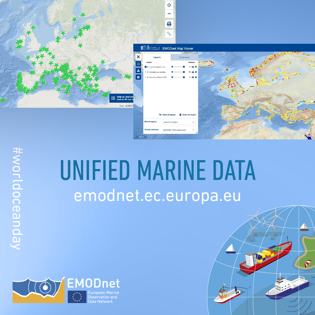 .#EMODnet will be at Talk CEC in Brussels on #WorldOceanDay. Join us to learn about the @EMODnet Central Portal, the latest developments of the @EuropeAtlasSeas & much more! maritime-forum.ec.europa.eu/en/node/10486
#EU4Ocean #MarineData #OceanLiteracy @EU_MARE @cinea_eu @eumissionocean