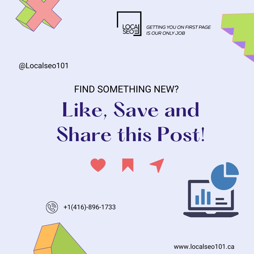 LocalSeo1O1's tweet image. 🌟 Exciting News! 🌟

Are you ready to take your online presence to the next level?

💻 Visit our website at localseo101.ca

📞 Feel free to give us a call at +1(416)-896-1733

#WebDesign #UserFriendlyWebsites #EngageYourAudience #BusinessGrowth #LocalSEO101