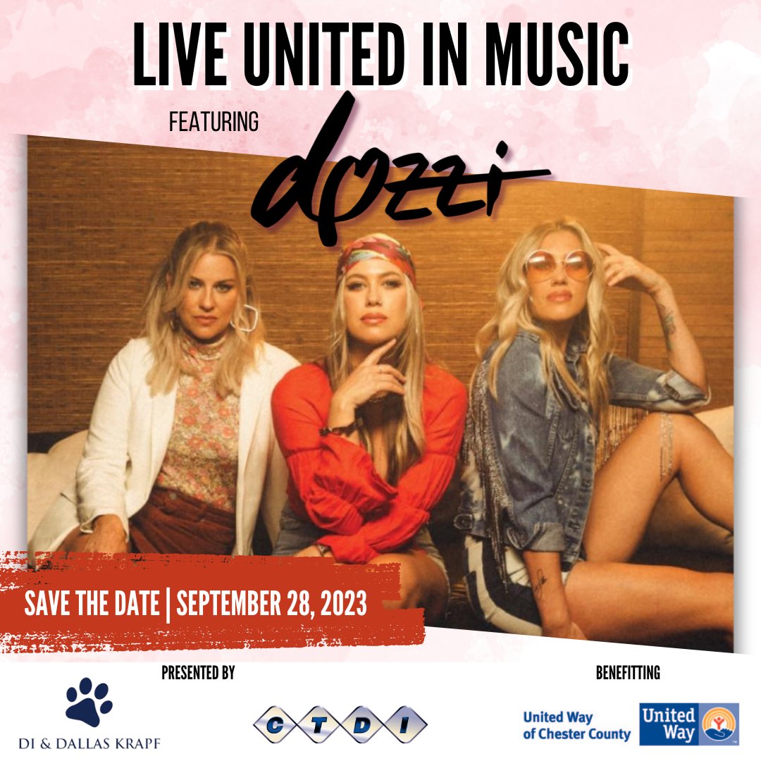 UWChesterCounty's tweet photo. 🤠 Ya'll we're doing it again!

Grab your country western boots and join us at our annual Live United in Music event featuring Australian sisters @dozzimusic!

This event will benefit our Community Impact &amp; Innovation Fund. Save the date, 9/28/23 - more details to come soon. https://t.co/ySN2pzUfxq