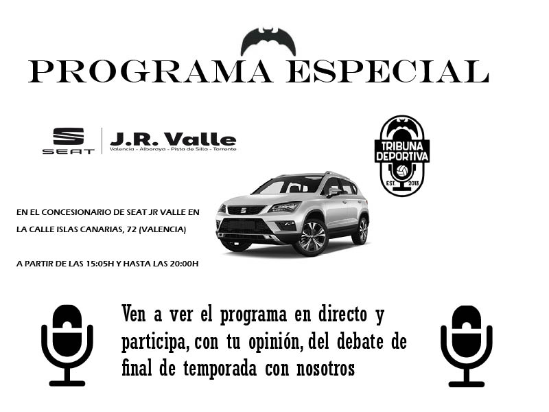 TribunaVCF's tweet photo. 🙌🏼 Programa ESPECIAL

📻 El próximo jueves 8 de junio @TribunaVCF desde las 15:05h hasta las 20h

🚘 En el concesionario de @jrvalleseat en la C/Islas Canarias, 72

🗣️ Ven y participa con nosotros https://t.co/mPrnWPO6hI