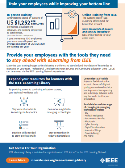 IEEELearn's tweet photo. #eLearning is revolutionizing #workplacetraining for businesses. Using eLearning courses can increase employee #retentionrates, save your organization money and more. Provide your employees with the tools they need to stay ahead with eLearning from #IEEE! https://t.co/7h02Amk4sA https://t.co/vrnRsGla9b