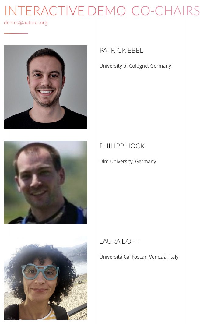 📢1 week left to demo submission deadline #AutoU2023 🚗🇩🇪Here are our demo chairs, ask then questions if you have <a href="/laura_boffi/">Laura Boffi 🇪🇺🌈</a>