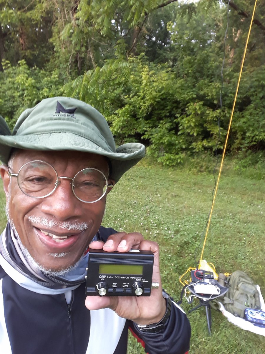 In the words of Robert Duvall, 'There's nothing like the smell of #amateurradio #hamradio in the morning', during a #parksontheair #pota activation with the #cw #morsecode #qcxmini #qrpradio