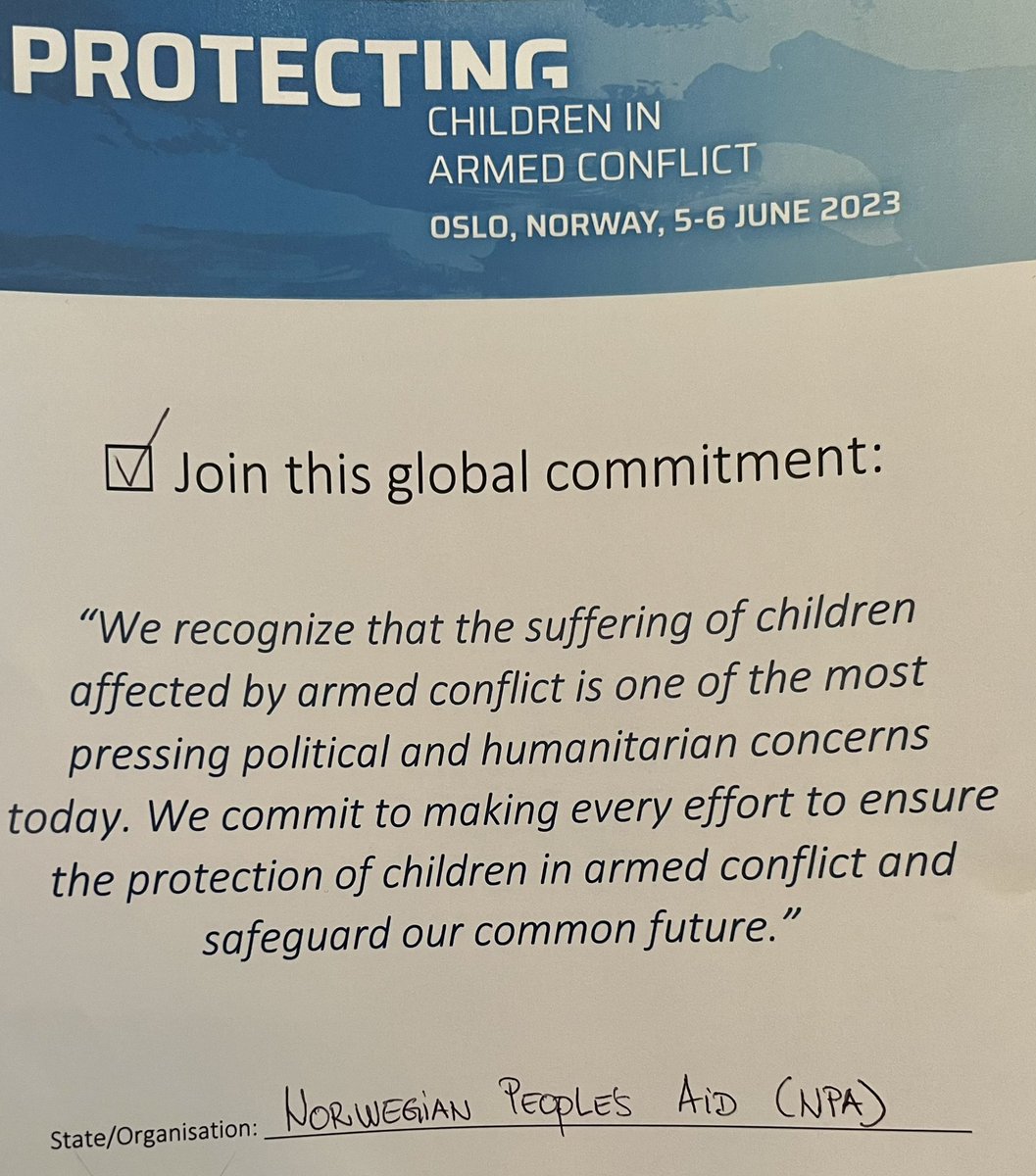 We are fully committed to protecting children in armed conflict.

Are you?

#ProtectChildrenInConflict ✍️