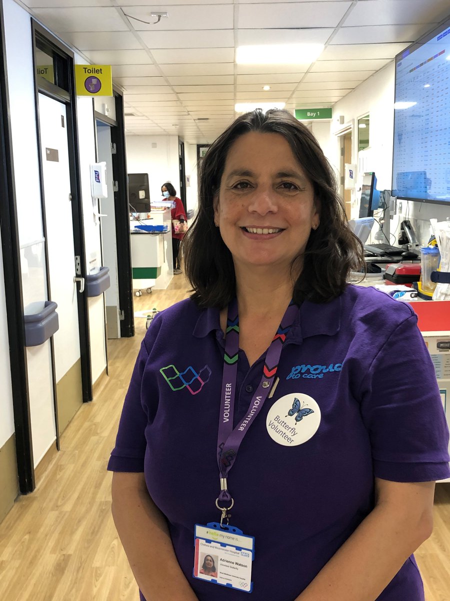 #volunteersweek Adrienne is a Butterfly Volunteer. She supports patients who are at the end of their life and advocates for familes. One daughter said, Thank you for your support and spending time with my mum, it's very important that my mother doesn't die alone. @annerobsontrust