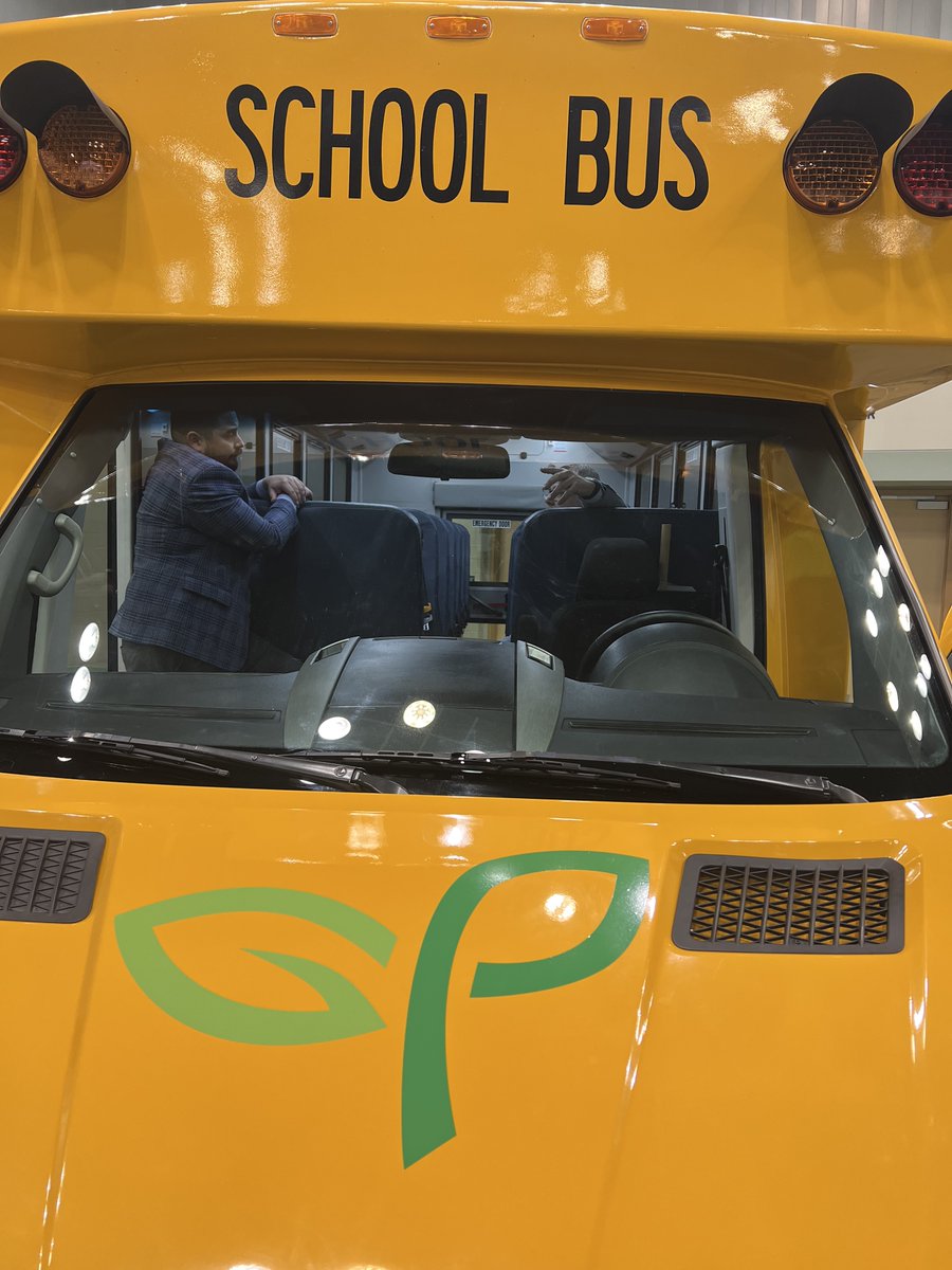 A great day at the @STNMagazine Expo in #Indianapolis. Always exciting to see school administrators experience the @GreenPowerBus Type A all-electric, purpose-built Nano BEAST.