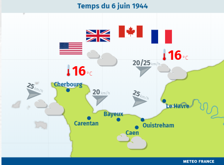 #DDay #DDay79 Retour sur les conditions #météo du débarquement des Alliés en #Normandie le 6 juin 1944.
➡️Prévu initialement le 5, le général Eisenhower décida finalement la veille un décalage de l'opération le 6 en raison de l'évolution de la prévision.
meteofrance.com/magazine/meteo…