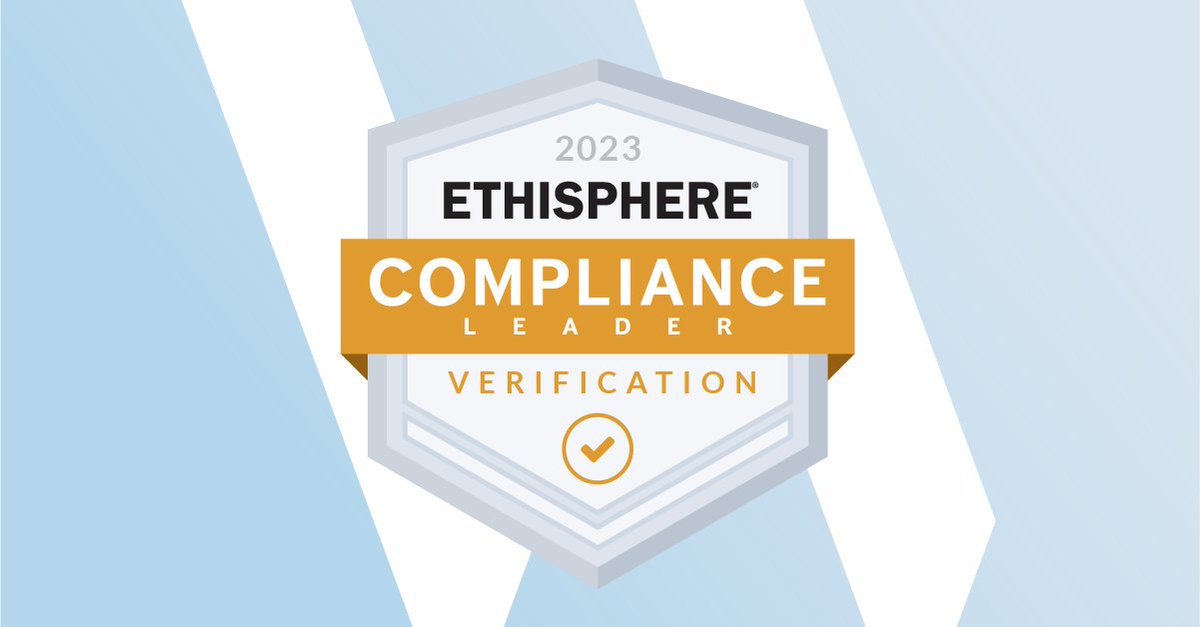 WSP (@wsp_fr) on Twitter photo Nous sommes fiers d’annoncer que notre engagement en faveur d’un programme d’éthique et de conformité de premier ordre nous a valu la certification convoitée de « Compliance Leader Verification » décenrée par <a href="/ethisphere/">Ethisphere</a> pour 2023–2024. bit.ly/43qG11S #NousSommesWSP Nous sommes fiers d’annoncer que notre engagement en faveur d’un programme d’éthique et de conformité de premier ordre nous a valu la certification convoitée de « Compliance Leader Verification » décenrée par <a href="/ethisphere/">Ethisphere</a> pour 2023–2024. bit.ly/43qG11S #NousSommesWSP