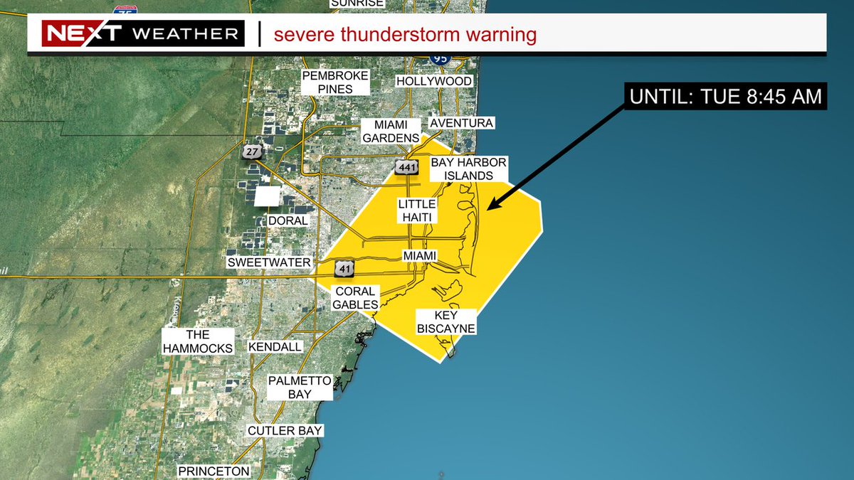 NEXT WEATHER ALERT. SEVERE THUNDERSTORM WARNING in effect. Move indoors and stay away from windows until the storm has passed if you are in the warning area.