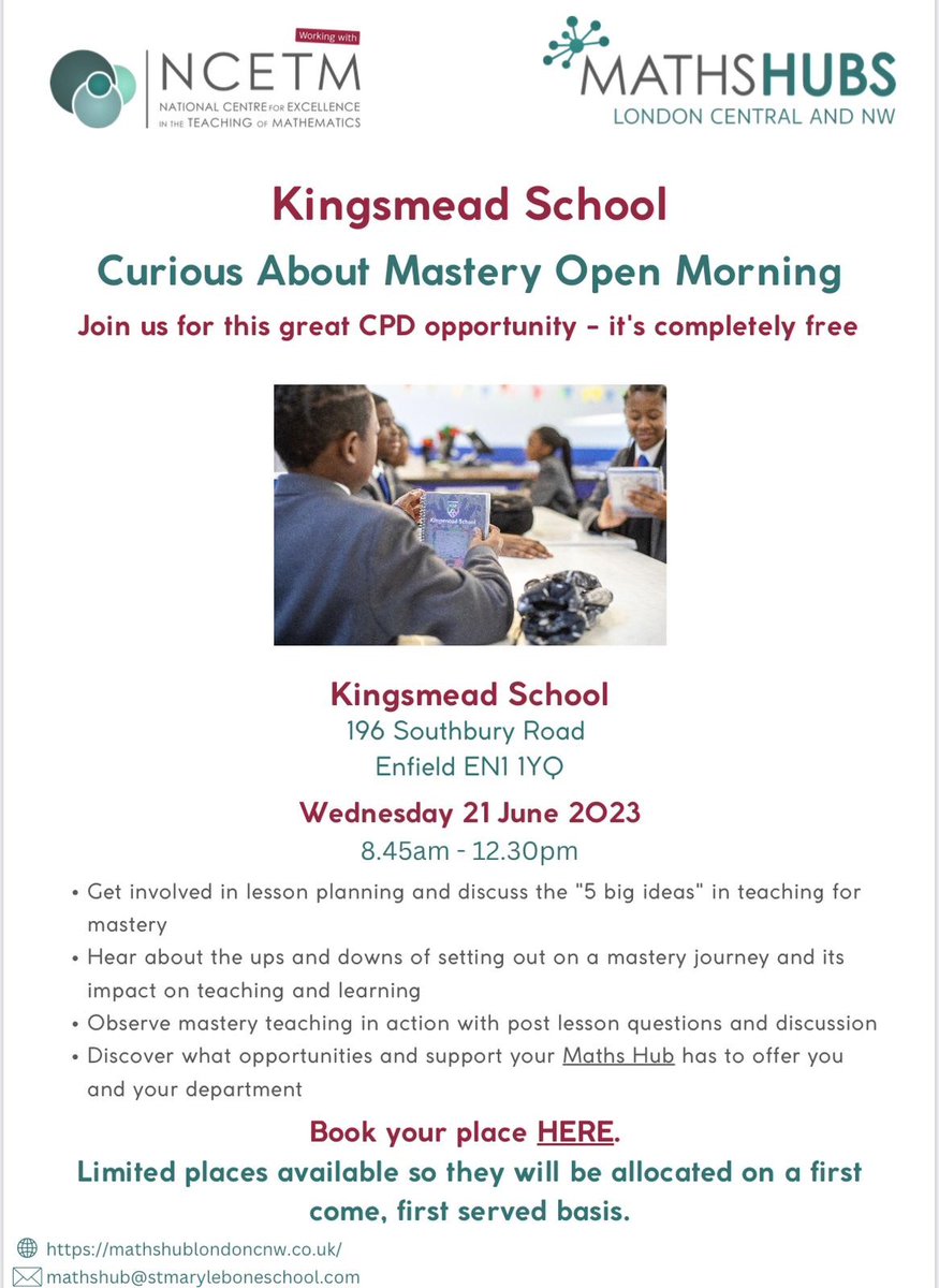 KingsmeadAc's tweet photo. https://t.co/IZHEa1abeA
Email: mathshub@stmaryleboneschool.com https://t.co/xLfG7wfY40