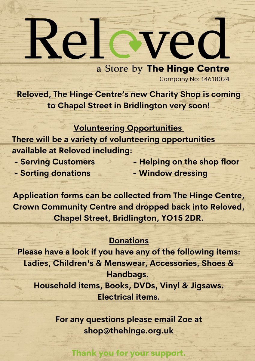 The Hinge Centre Ltd tweet media