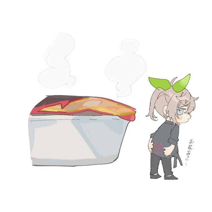UFOの缶バッチイラストめちゃかわいい ヌードルストッパー苗ちゃん