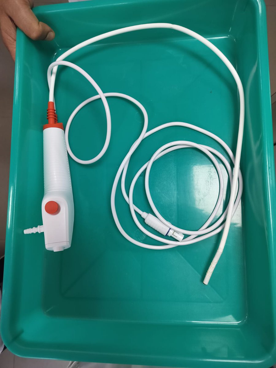 A flexible bronchoscope