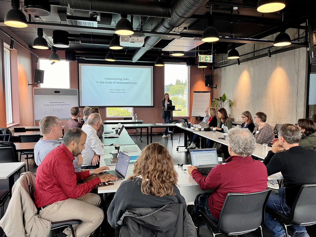 ECSCW's tweet image. The workshop WS1: “Implementing EHRs - Cases, Concepts, Questions” also took place today✨ Topics like participation, the challenge of scale, and methodological reflections sparked interesting discussions! #ECSCW2023