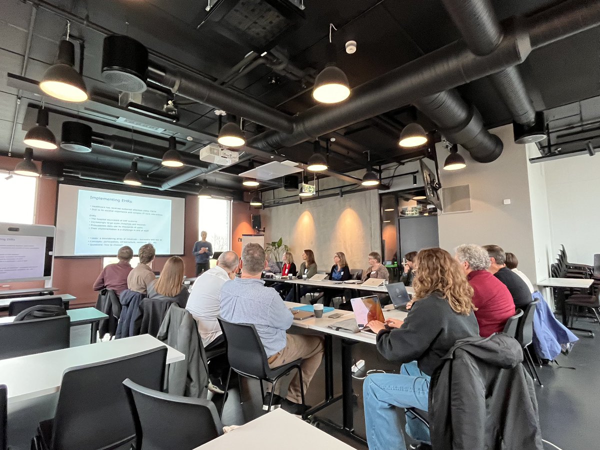 ECSCW's tweet image. The workshop WS1: “Implementing EHRs - Cases, Concepts, Questions” also took place today✨ Topics like participation, the challenge of scale, and methodological reflections sparked interesting discussions! #ECSCW2023