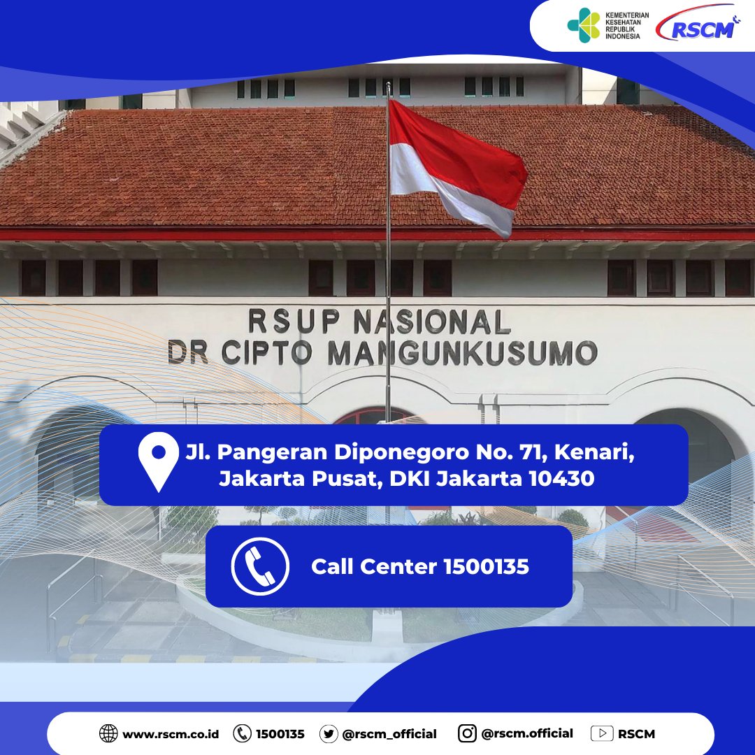 Jika Sobat Sehat atau ada kerabat yang mengalami salah satu keluhan di atas, bisa dikonsultasikan kepada Spesialis Urologi-Konsultan Andrologi Urologi yang ada di RSCM:
Prof. Dr. dr. Akmal Taher, Sp.U(K)
Informasi dan perjanjian dapat menghubungi
📞Call Center RSCM 1500135 
#RSCM