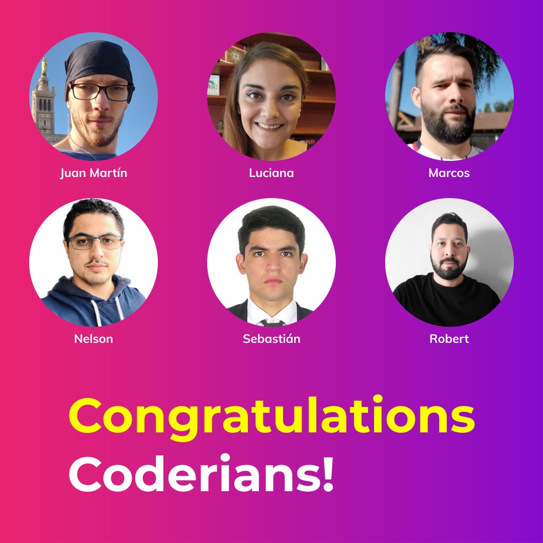coderio_'s tweet photo. New #coderians in da house ☄️ Démosle una cálida bienvenida a los nuevos miembros de este #DreamTeam ⭐ Muchos éxitos 👏🏻 Quieres ser parte del #CoderianTeam? No seas tímid@ y envíanos tu CV a talent@coderio.co 📩 #Coderio #technology #software #community #WeLoveRemote #talent https://t.co/RxPAPBvkue