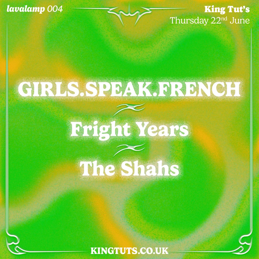 we're thrilled to announce that we'll be playing <a href="/kingtuts/">King Tut's Wah Wah Hut</a> again on both the 22nd June &amp; 5th August (as part of #KTSN23) alongside some very exciting bands!!

tickets are all on sale now via our website in the bio -- cheers xx