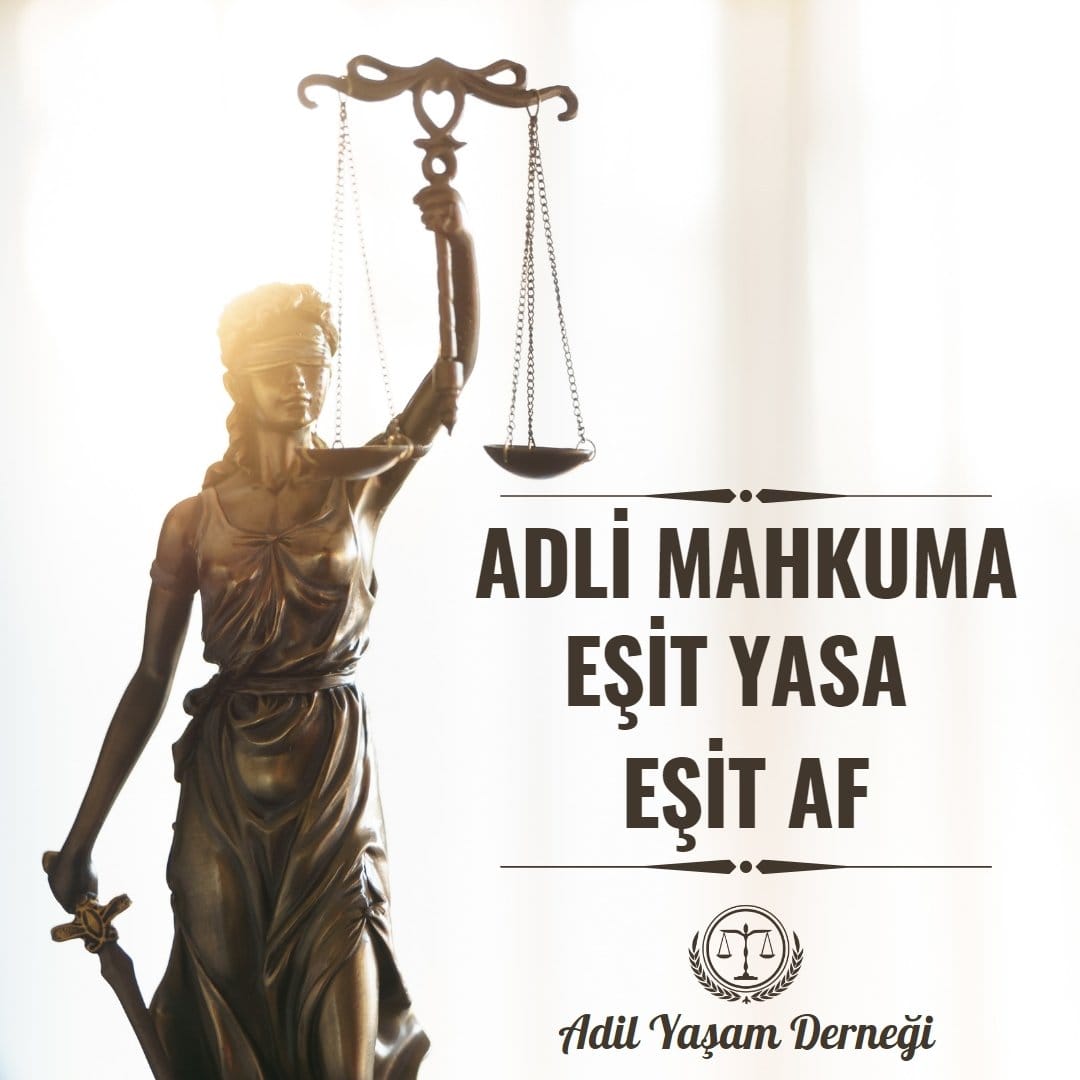 AfSebebi YargıHatası
Sanki herşey yolundaydı gibi
İnsanlar konuşmasın‼️‼️‼️
Adil yargilanma hak ihlali % 77"
Adaletten uzak yargılandık. 
Bizi yargılayanda içerde yatıyor bizlerde. 

Adalet nerede?? 

Adli mahkuma af istiyoruz. 
Adalet hak hukuk gelsin artık. 
<a href="/RTErdogan/">Recep Tayyip Erdoğan</a>
