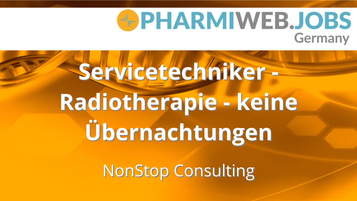 NonStop Consulting: Servicetechniker - Radiotherapie - keine Übernachtungen
pharmiweb.jobs/job/1629757/se…
#LifeScienceJobsGermany #PharmaGermany #BiotechGermany #PharmiWebGermany