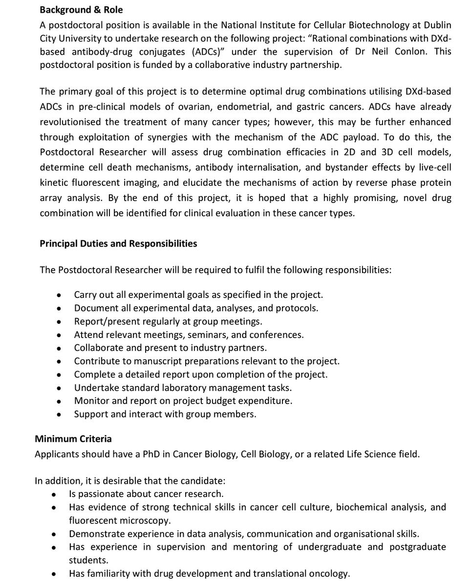 Neil_Conlon's tweet photo. 📣 The application deadline for this @DCU postdoc position in collaboration with AstraZeneca has been extended to Monday 12th June. Get in touch if you're interested. More details at https://t.co/j9PJE3ybTR https://t.co/veCHaOmPPo
