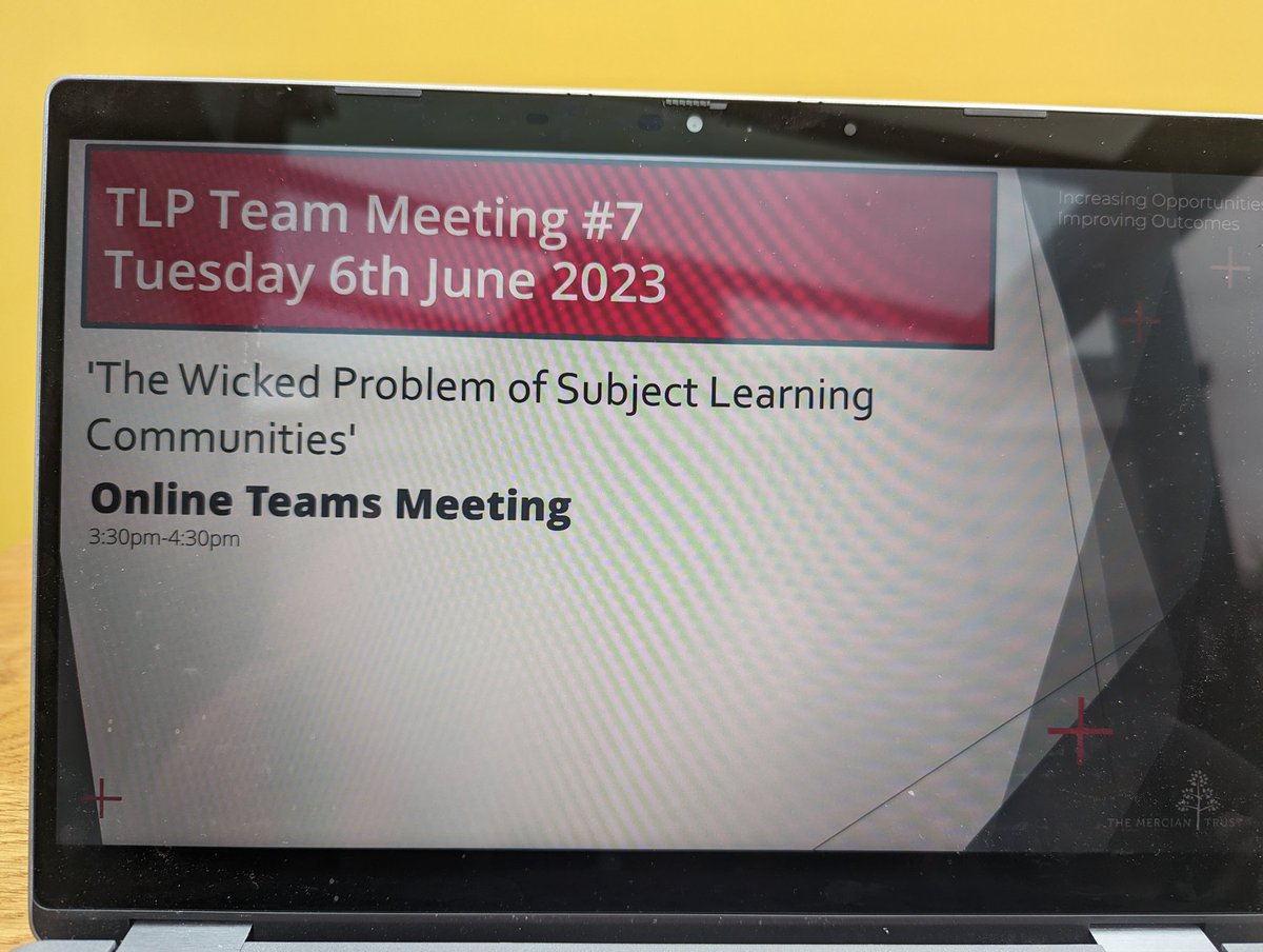 Miss_Goodyear's tweet image. Really looking forward to meeting our Trust Lead Professionals this afternoon for our regular slot- we are going to be grappling with the &apos;wicked problem&apos; of the best Subject Learning Communities. Let&apos;s take this up a gear 💪#wickedproblem #cpd #proudtoteach