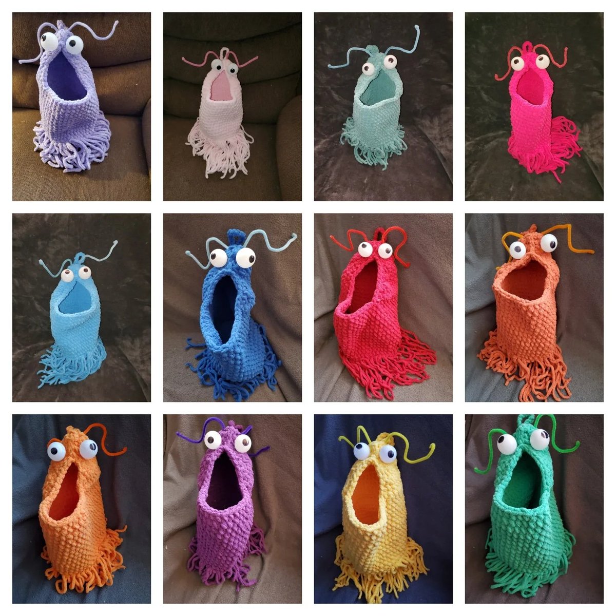 dnamom12's tweet photo. Hand crocheted alien bag holders 10% off.  https://t.co/9xqoy2Pjly https://t.co/OuqXoBI8B5
