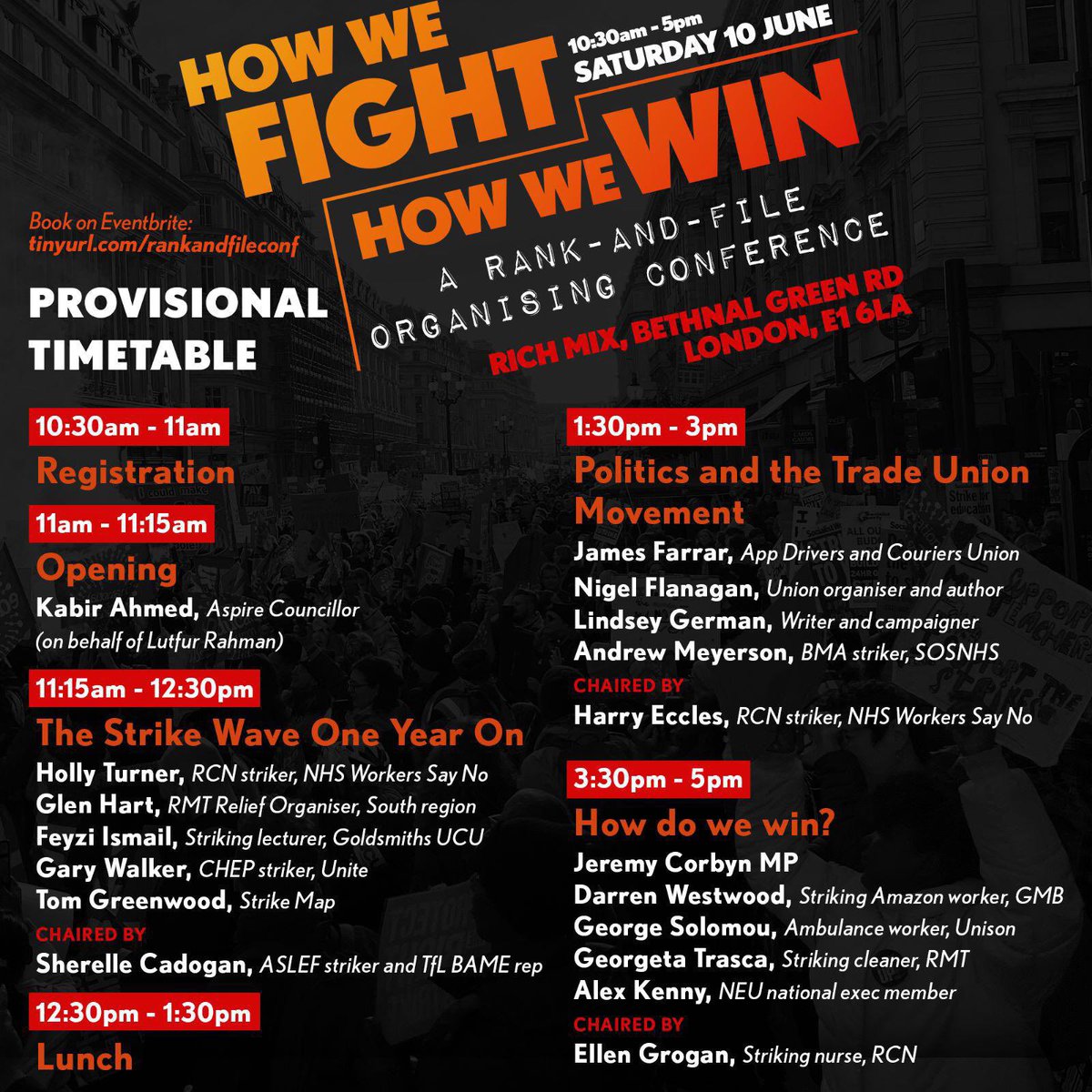 AndrewMeyerson's tweet image. Join us this Sat at the #RankAndFileConf!

Get tickets here: eventbrite.co.uk/e/how-we-fight…