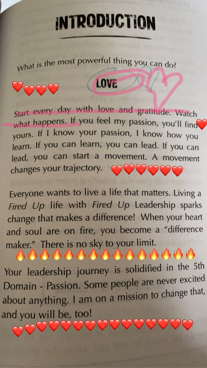 Random page opening: Love & Gratitude-see what happens ! #BeEpic #FiredUpLeadership #FiredUpTeachership #50greatthingsleadersdo