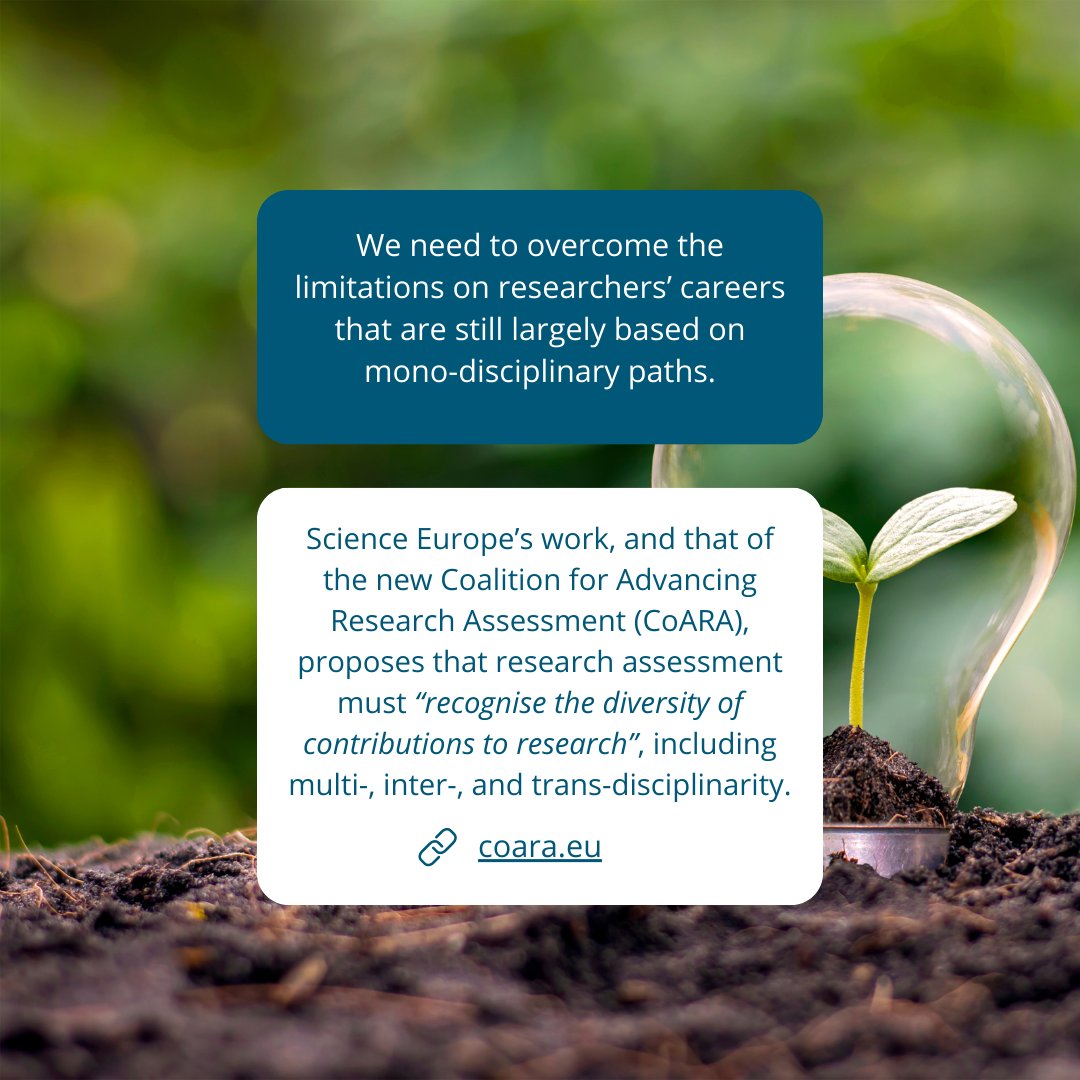ScienceEurope's tweet photo. Initiatives such as @CoARAssessment are of key importance as they emphasise that research assessment must take into account the interdisciplinarity of research. 

#EUGreenWeek #Sci4Net0

3/4 https://t.co/qcu0MSUAqs